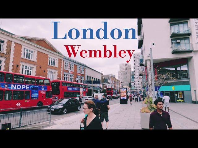 Wembley Central Summer Walk Tour || North-west London England  [ 4K ]