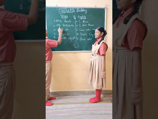 Telugu Vs English Day 1 by Johith & Jahnavi