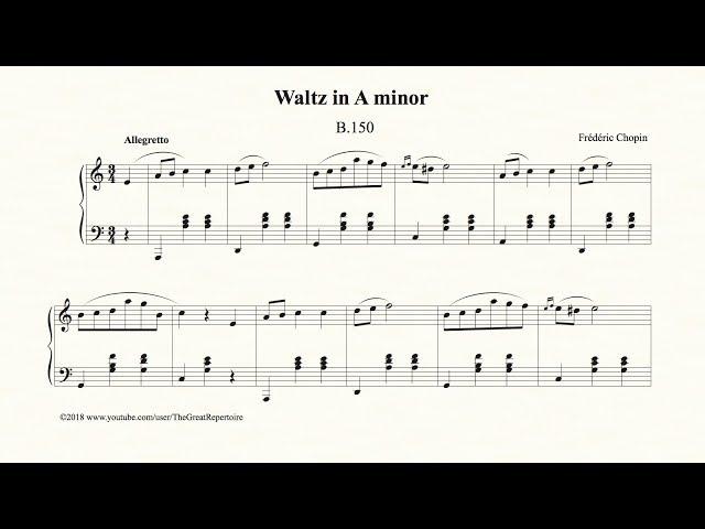 Chopin, Waltz in A minor, B 150, Op. Posth