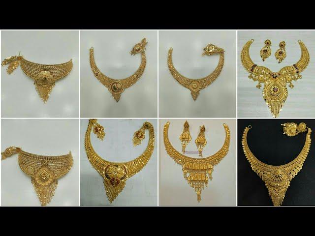 Latest 22k Gold Necklace Set Designs With Weight And Price #kaushalyapandey