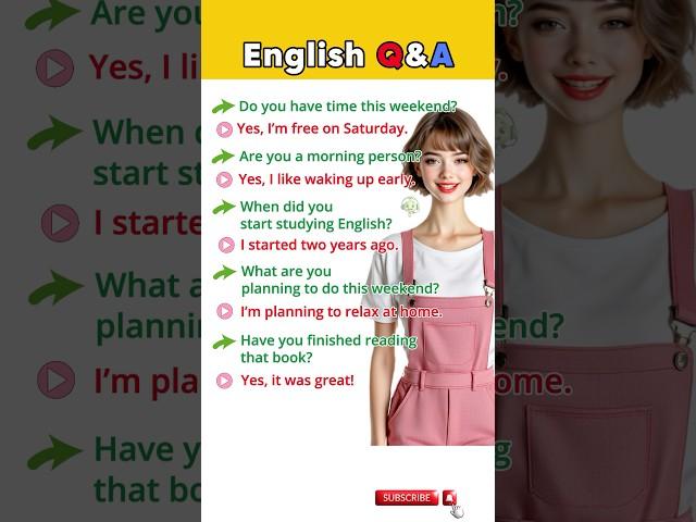  English Q&A | Practice English | #shorts