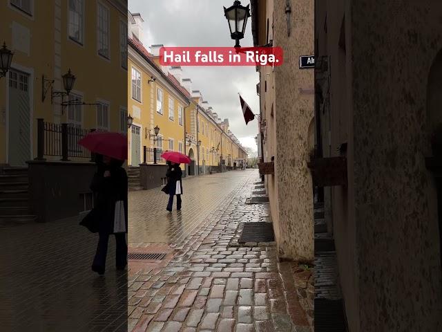 Riga tour in hail #shorts #hail #riga #chojus #초유스와함께 #초유스