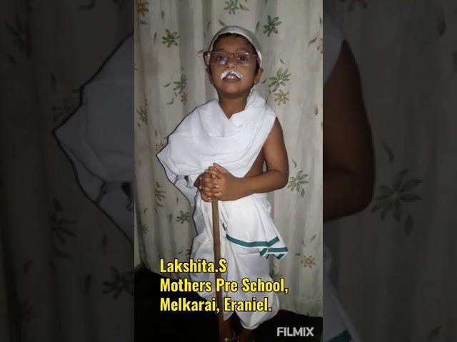 Lakshita.S as Mahatma Gandhi