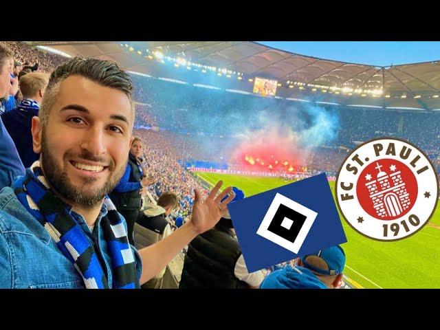 PYROS,RAKETEN & 7 TORE DERBY- Die heftigste Stimmung Deutschlands ? HSV vs. ST.PAULI Stadionvlog