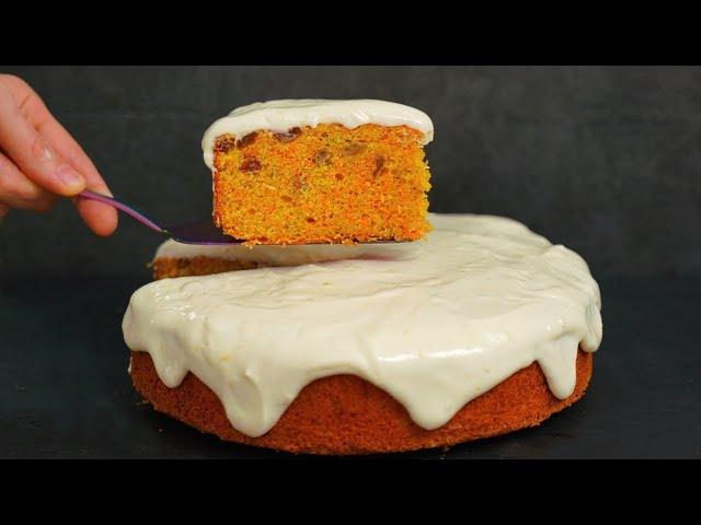 GORGEOUS cake made from the simplest products! Carrot cake with sour cream