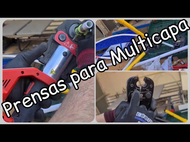 ‍3 Prensas para Multicapa: manuales y de batería. #fontanería_básica