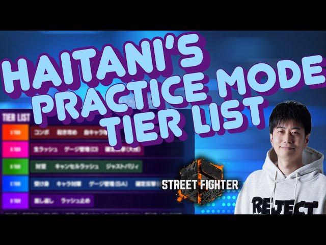 Haitaini's SF6 Practice Tier List  (ENG translation)