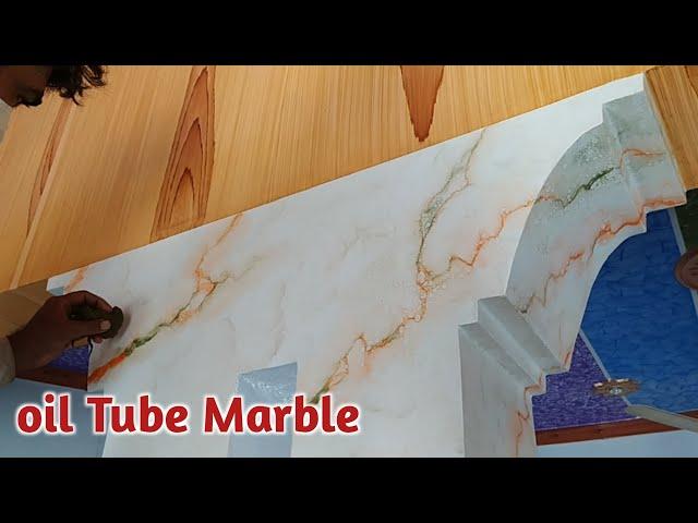 Paint Marble Effect Design with cotton cloth. Danish Paint & Tech