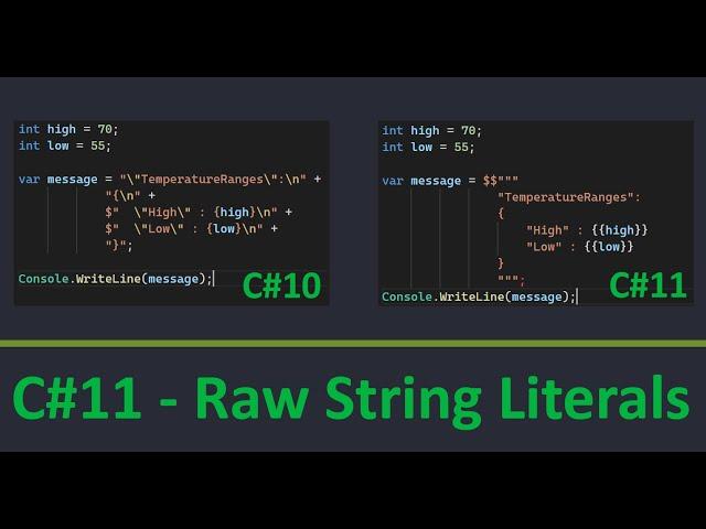 C#11 - Raw String Literals