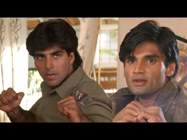 शराफत से अपने आप को, कानून के हवाले कर दो - Akshay Kumar |  Suniel Shetty | Mohra (1993) Hindi Movie