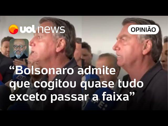 Bolsonaro soa como cínico réu confesso em entrevista sobre estado de sítio, diz Josias