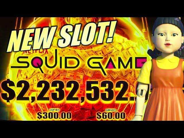 IT'S HERE!! NEW NETFLIX SQUID GAME Slot Machine (LIGHT & WONDER)