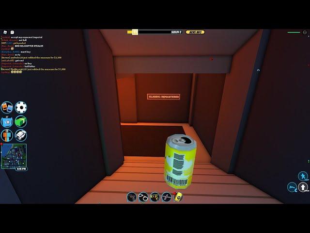 Bank bust with energy drink in Roblox Jailbreak