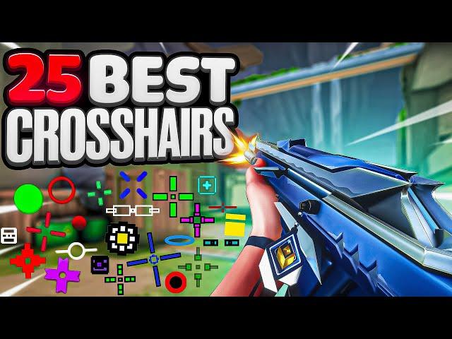 THE BEST 25 Crosshairs To USE In VALORANT (With Codes)