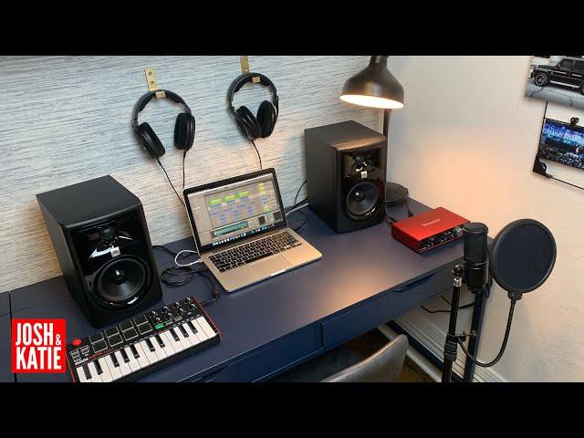 Minimalist Music Production Set Up | APARTMENT MUSIC STUDIO | Budget Home Music Studio Tour