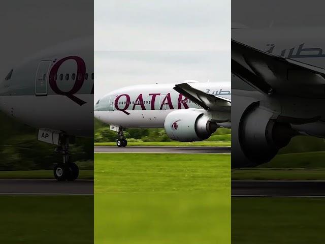 ️ Qatar 777 Blasting out of Manchester Airport!  #qatarairways #manchesterairport️ #manchester