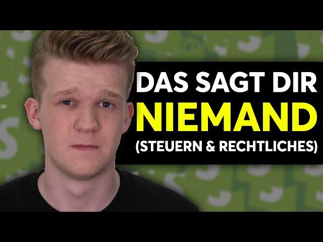 Das erzählt dir NIEMAND über Shopify Dropshipping... (Steuern & Rechtliches) 