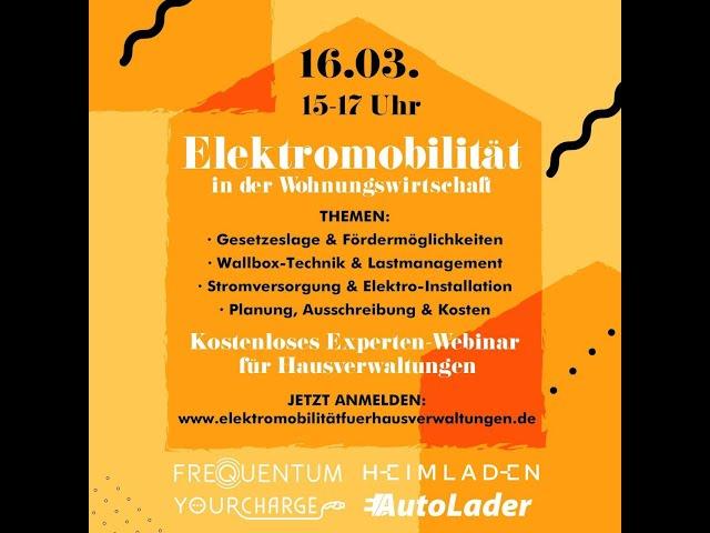 Webinar Elektromobilität in der Wohnungswirtschaft