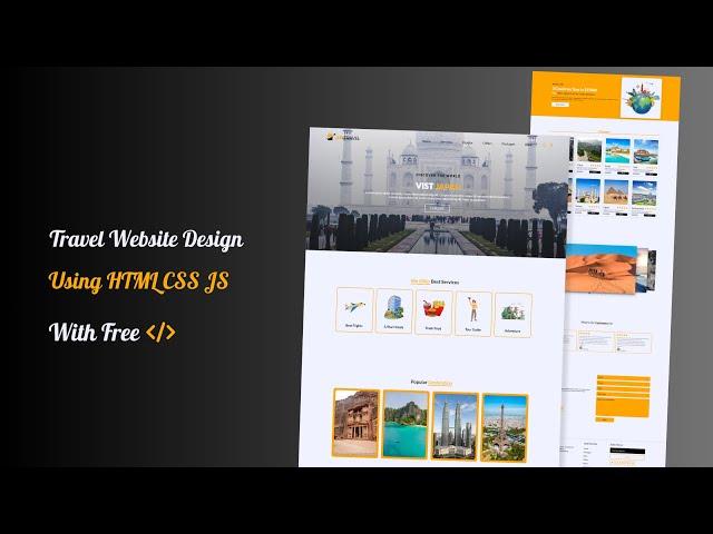 Create Travel Agency Website Using HTML CSS & JAVASCRIPT