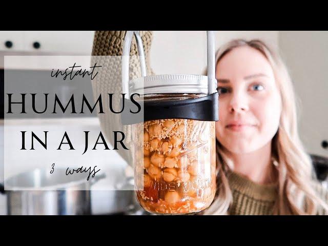 Instant Hummus In A Jar 3 Ways | Roasted Garlic, Roasted Red Pepper & Jalapeno | Pressure Canning