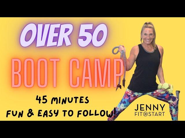 BOOT CAMP for over 50!  45 minutes, FUN, easy to follow!  Led by Physical Therapist