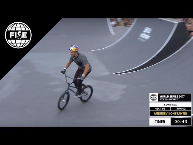 Konstantin Andreev - 1st Semi Final UCI BMX FREESTYLE PARK WORLD CUP - FISE BUDAPEST 2017