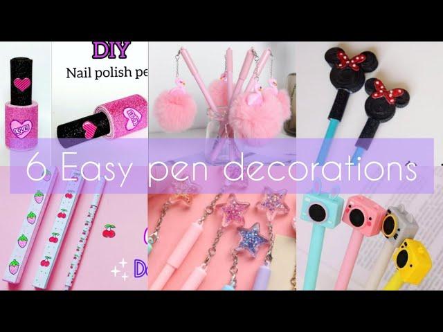 6 Easy DIY Pen & Pencil Decorations | Back to School Supplies | Craft Compilation