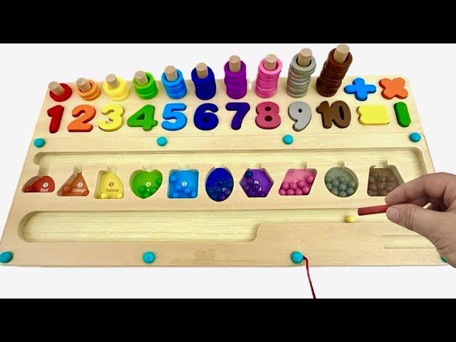 Learn Numbers Colors and Shapes with Activity Puzzle | Best Preschool Toddler Fun Toy Learning Video