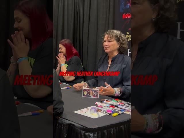 Heather Langenkamp talking ‘Dream Warriors’ #autographs #nightmareonelmst #horrorcommunity #horror