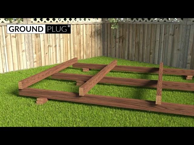 GroundPlug® Twister™ Shed Footings