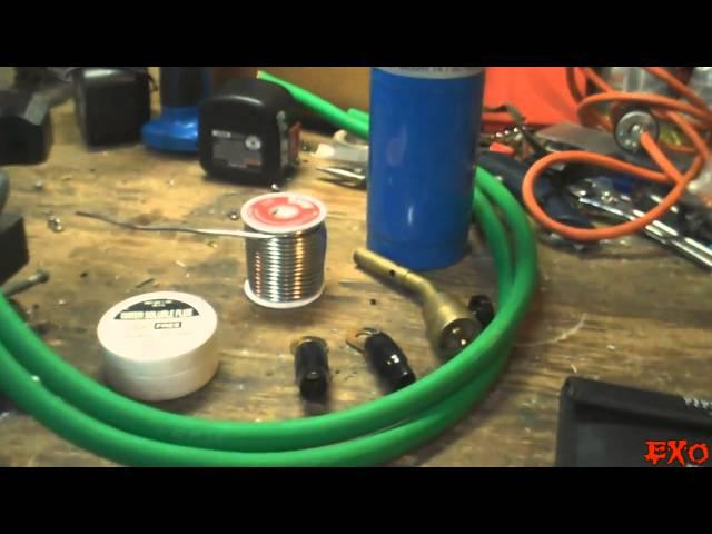 How To Solder 1/0 Gauge Ring Terminals - EXO's Best Cheap SPL Car Audio Wire EASY Install Tips