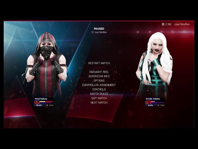 Yenot Raketa Vs Arcalis Vulpina - Universe Mode Smackdown Live