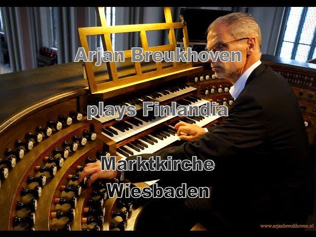 Arjan Breukhoven plays live Finlandia at the organ of the Marktkirche in Wiesbaden (Germany)