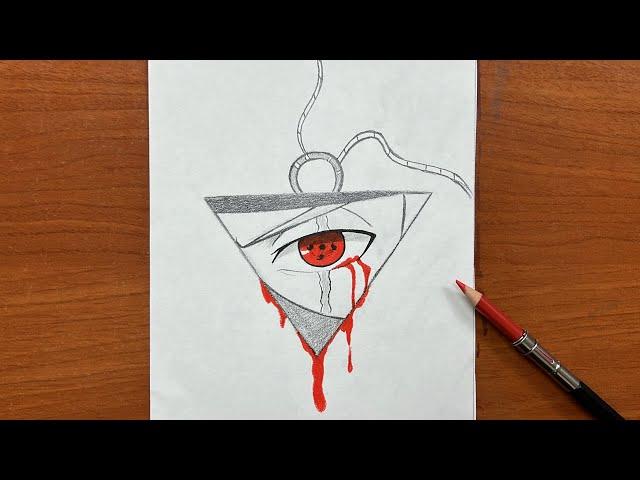 Easy to draw | How to draw Kakashi’s eye in triangle shape step-by-step