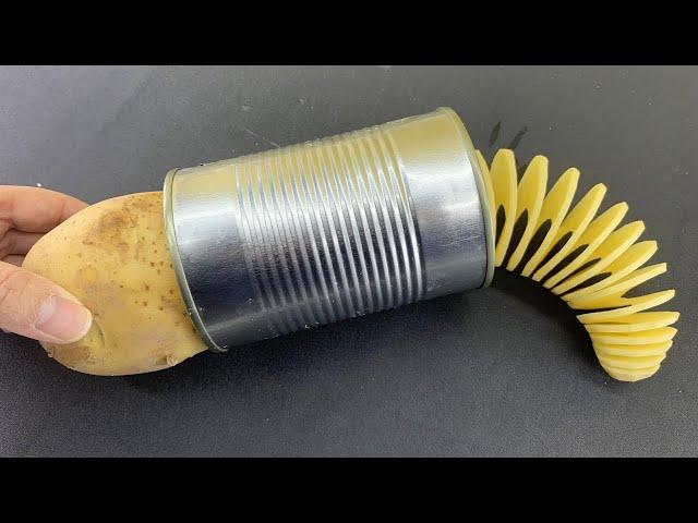 How To Make a Spiral Potato Cutter at Home || DIY Spiral Potato Slicer