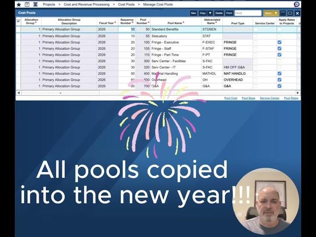 How to Copy Year-End Pools in Deltek Costpoint | Costpoint in a Minute