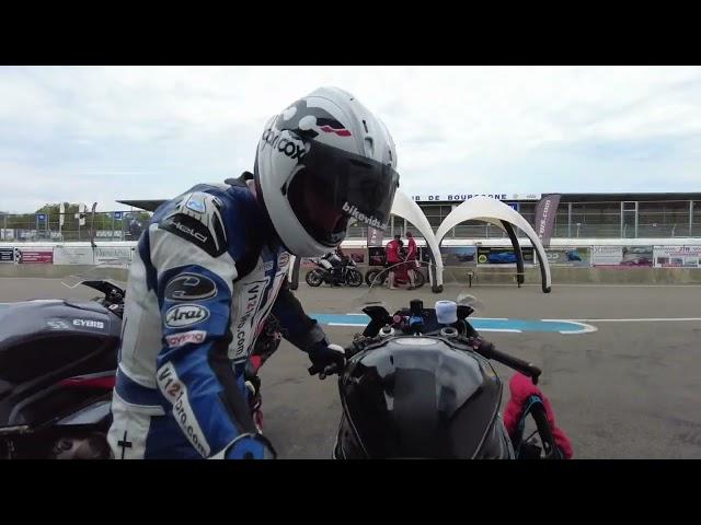 Normal guy rides a superbike BMW S1000RR at Dijon with 300+kph straight it's fast Mike Spike Edwards