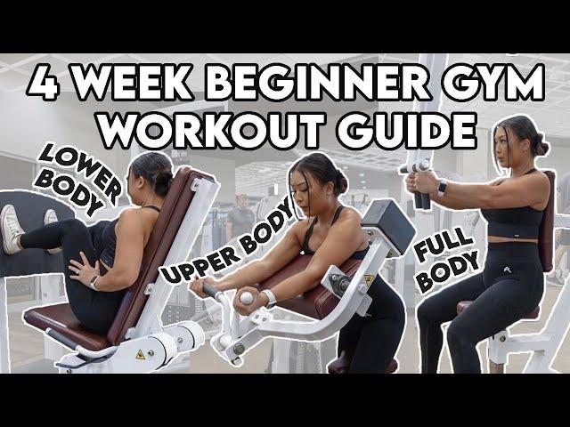 WEEK 4 | Weight Training for Beginners at the Gym | Step-by-Step Workouts