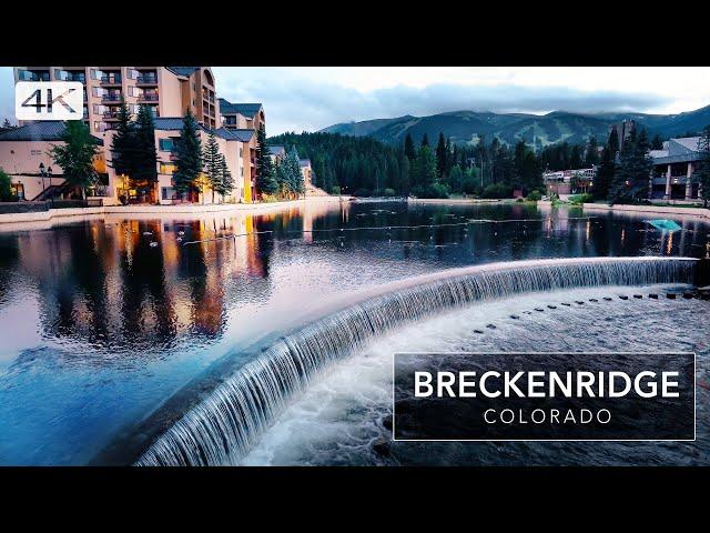 Breckenridge Colorado  - A cinematic walk through the famous ski town, summer after rain 4K