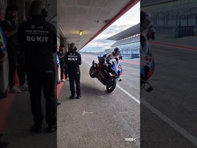 First-ever stoppie on the BMW for Toprak!  | #WorldSBK