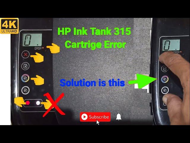 how to reset hp ink tank 315 , 310, 311, 316, 318, 319 HP Desk Jet GT 5810 Cartridge Error