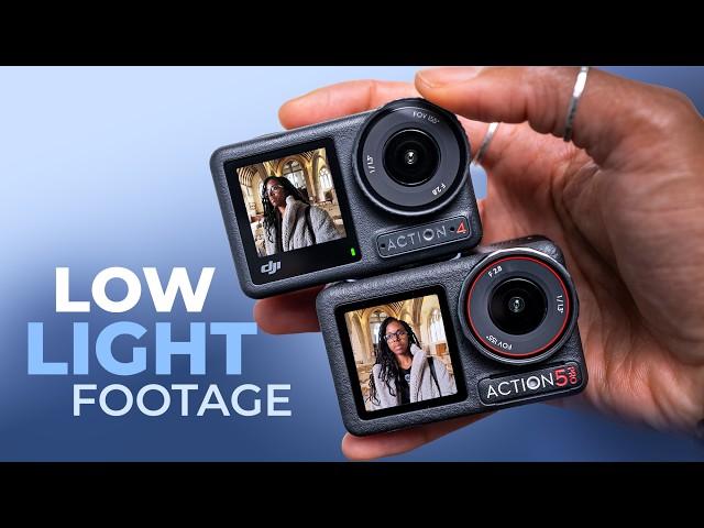 DJI Osmo Action 5 Pro vs Osmo Action 4 - Low Light Footage