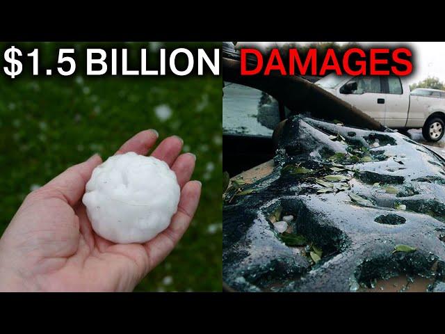 How GIANT hail pummels the Great Plains