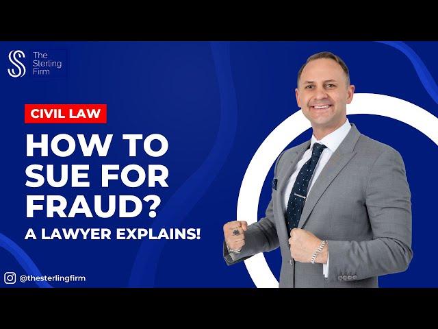 ️ How To Sue For FRAUD? A Lawyer Explains! #fraud #lawsuit #civillaw