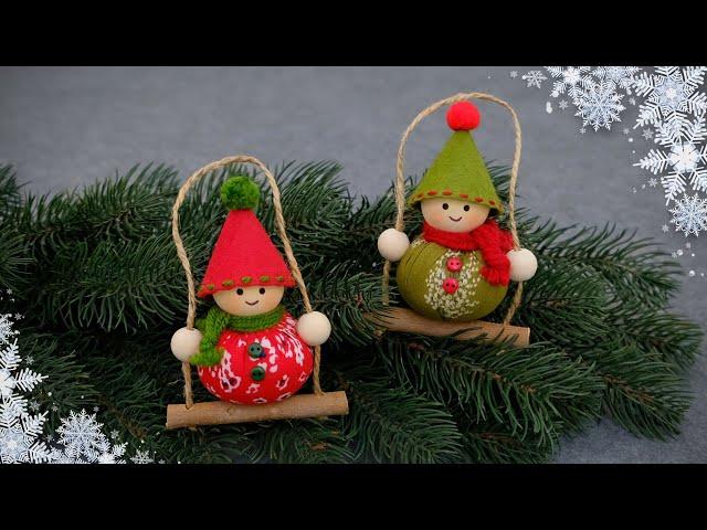 Amazing IDEA!️Cute GNOMES on a swing️DIY Christmas decor