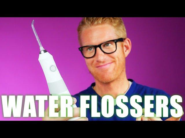 Dentist Reviews WATER FLOSSER For Teeth vs. String Floss!! Before & After of Plaque Removal Efficacy