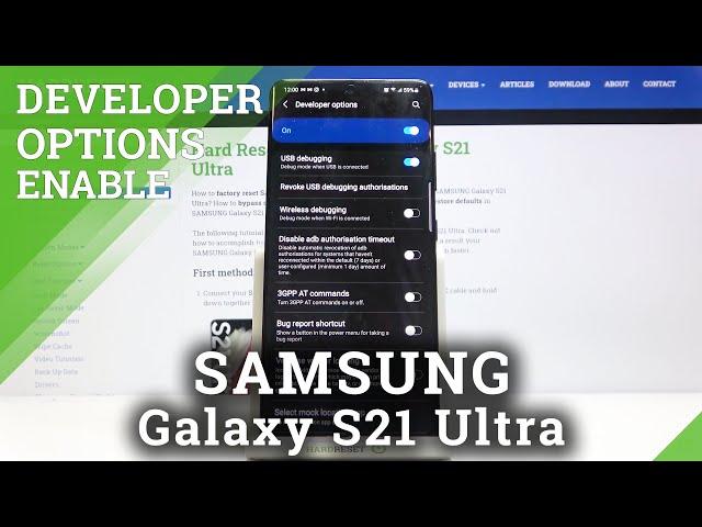 How to Enable Wireless Debugging SAMSUNG Galaxy S21 Ultra – Developer Settings