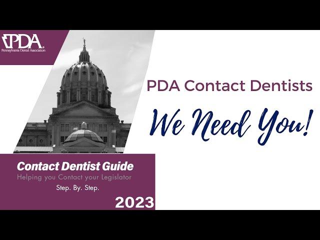 Be a Contact Dentist for PDA