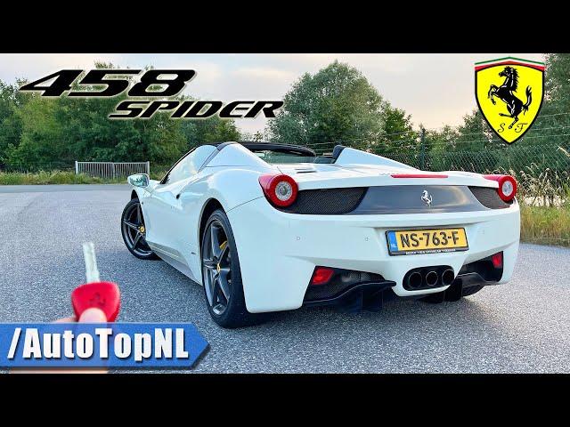 FERRARI 458 Spider REVIEW on AUTOBAHN [NO SPEED LIMIT] by AutoTopNL