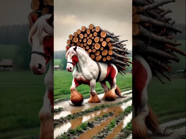 Rescue team rescues a horse from the mud #horse #animals #motivation